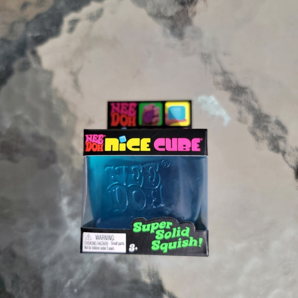 Schylling NeeDoh Nice Cube Kids Blue New Sensory Squishy Stress Toy NCBND